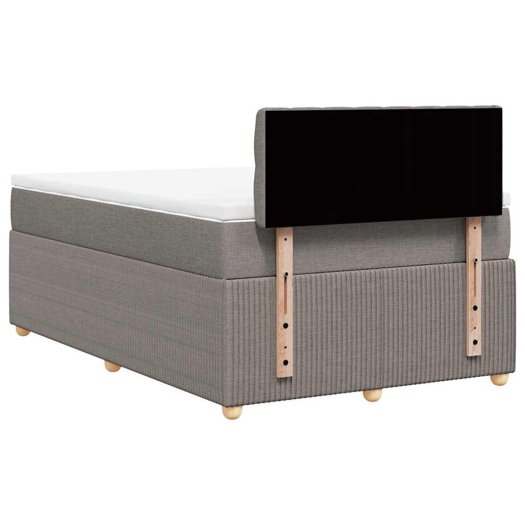 Boxspring met matras stof taupe 120x200 cm is nu te koop bij PeponiXL, paradijselijk wonen!