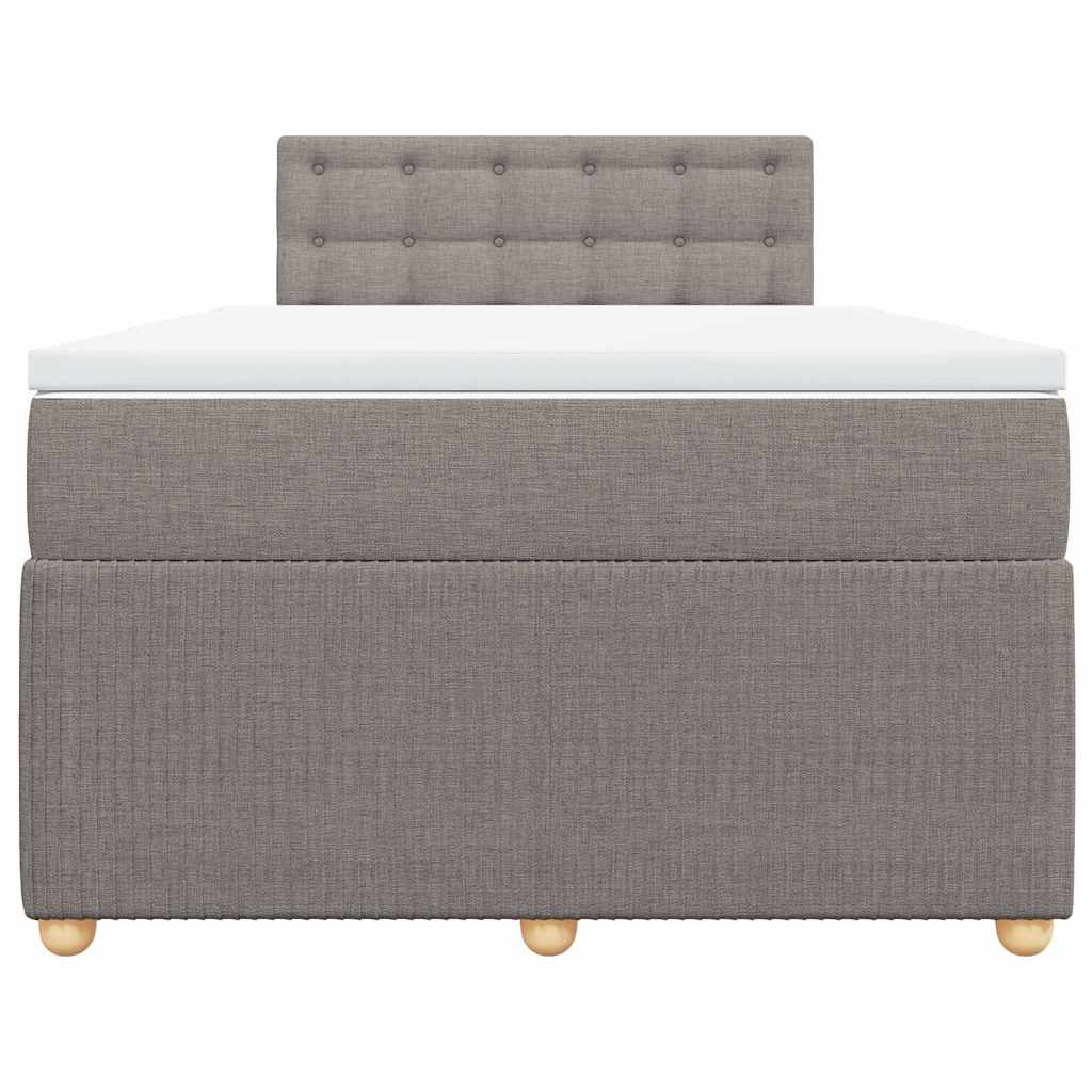 Boxspring met matras stof taupe 120x200 cm is nu te koop bij PeponiXL, paradijselijk wonen!