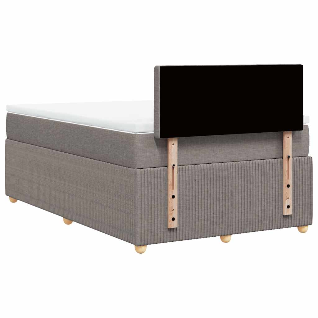 Boxspring met matras stof taupe 120x200 cm is nu te koop bij PeponiXL, paradijselijk wonen!