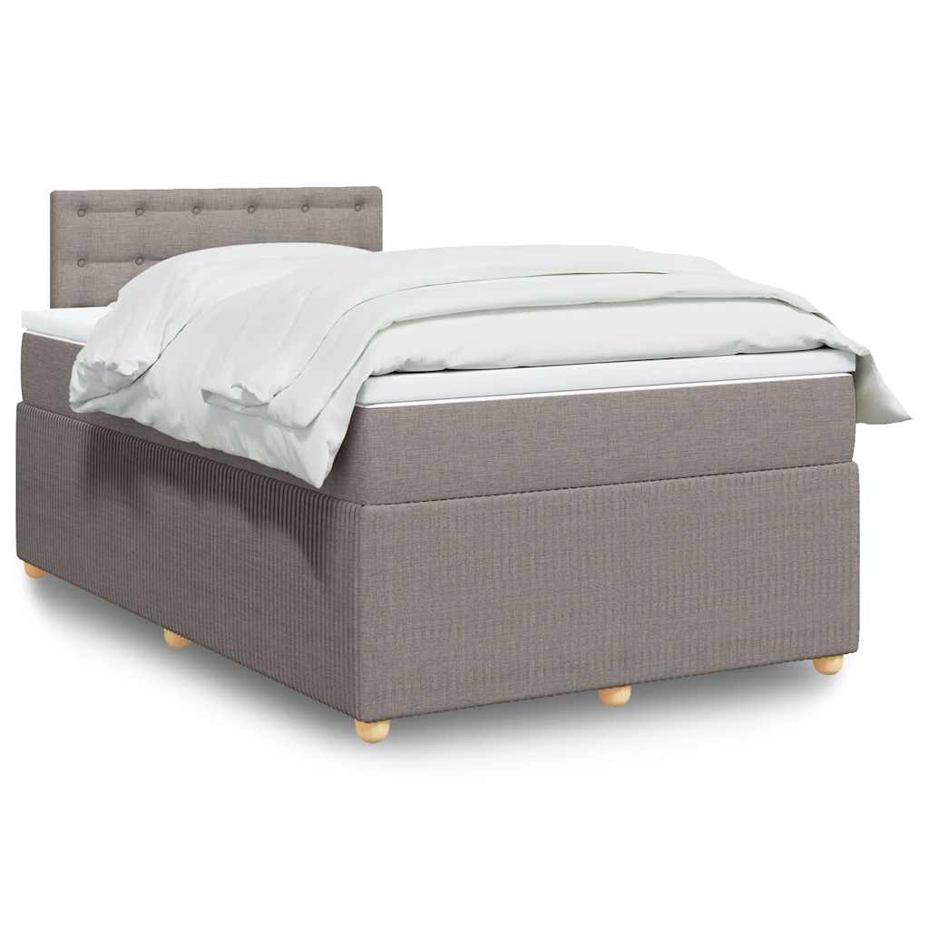 Boxspring met matras stof taupe 120x200 cm is nu te koop bij PeponiXL, paradijselijk wonen!