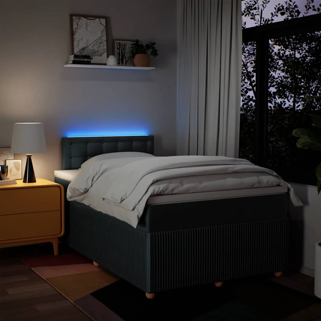 Boxspring met matras stof blauw 120x200 cm is nu te koop bij PeponiXL, paradijselijk wonen!