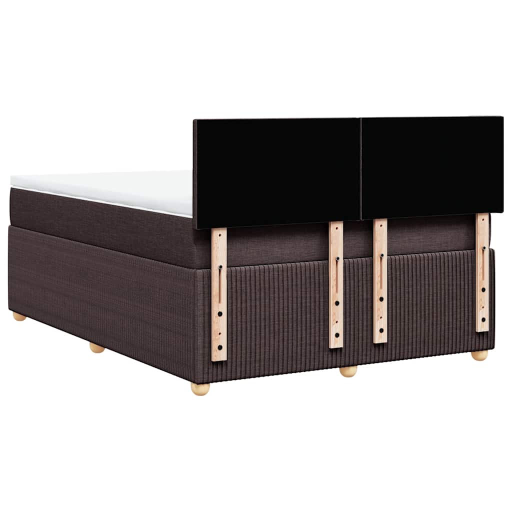 Boxspring met matras stof donkerbruin 140x190 cm is nu te koop bij PeponiXL, paradijselijk wonen!