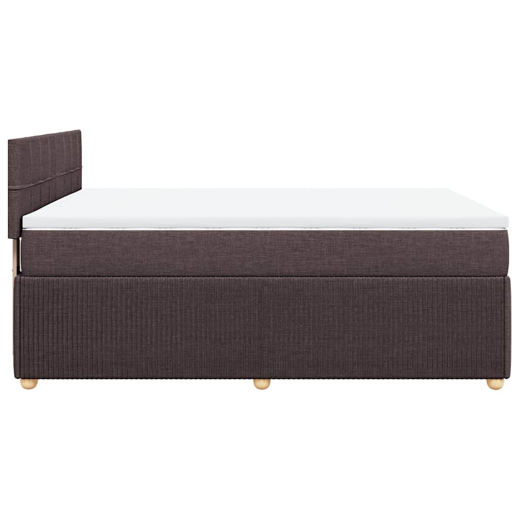 Boxspring met matras stof donkerbruin 140x190 cm is nu te koop bij PeponiXL, paradijselijk wonen!