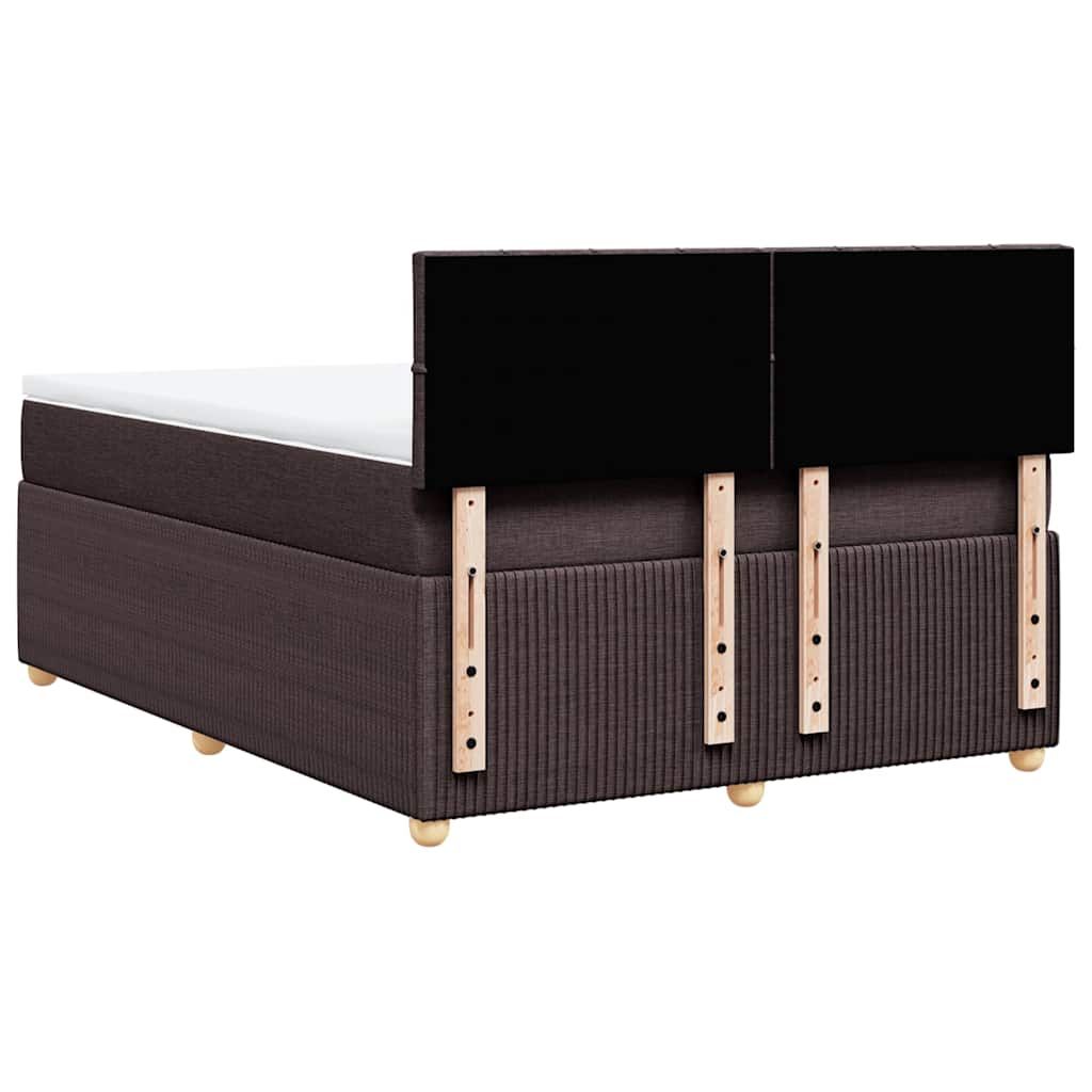 Boxspring met matras stof donkerbruin 140x190 cm is nu te koop bij PeponiXL, paradijselijk wonen!
