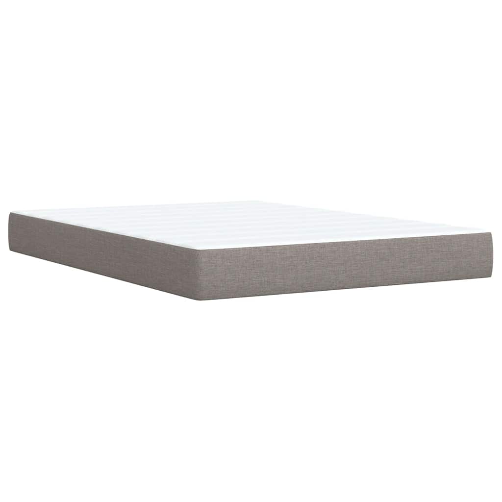 Boxspring met matras stof taupe 140x190 cm is nu te koop bij PeponiXL, paradijselijk wonen!