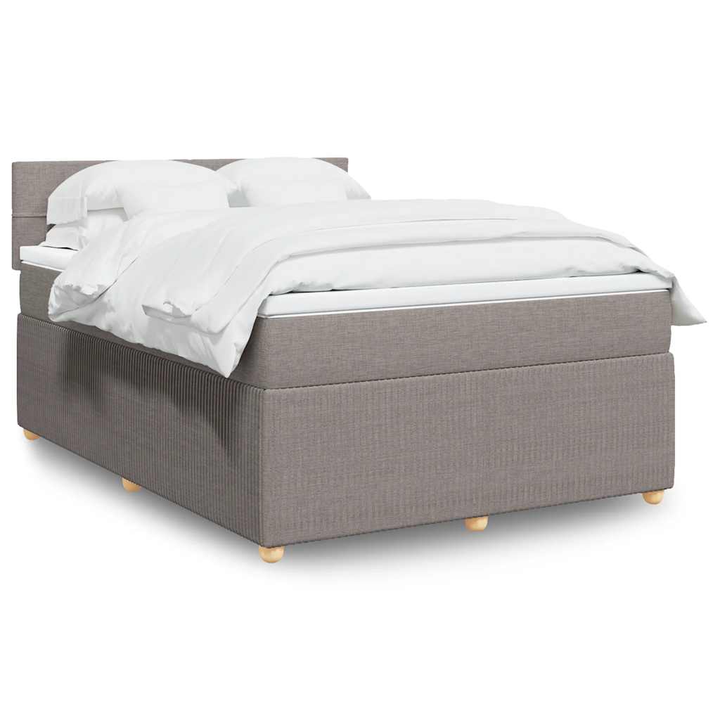 Boxspring met matras stof taupe 140x190 cm is nu te koop bij PeponiXL, paradijselijk wonen!