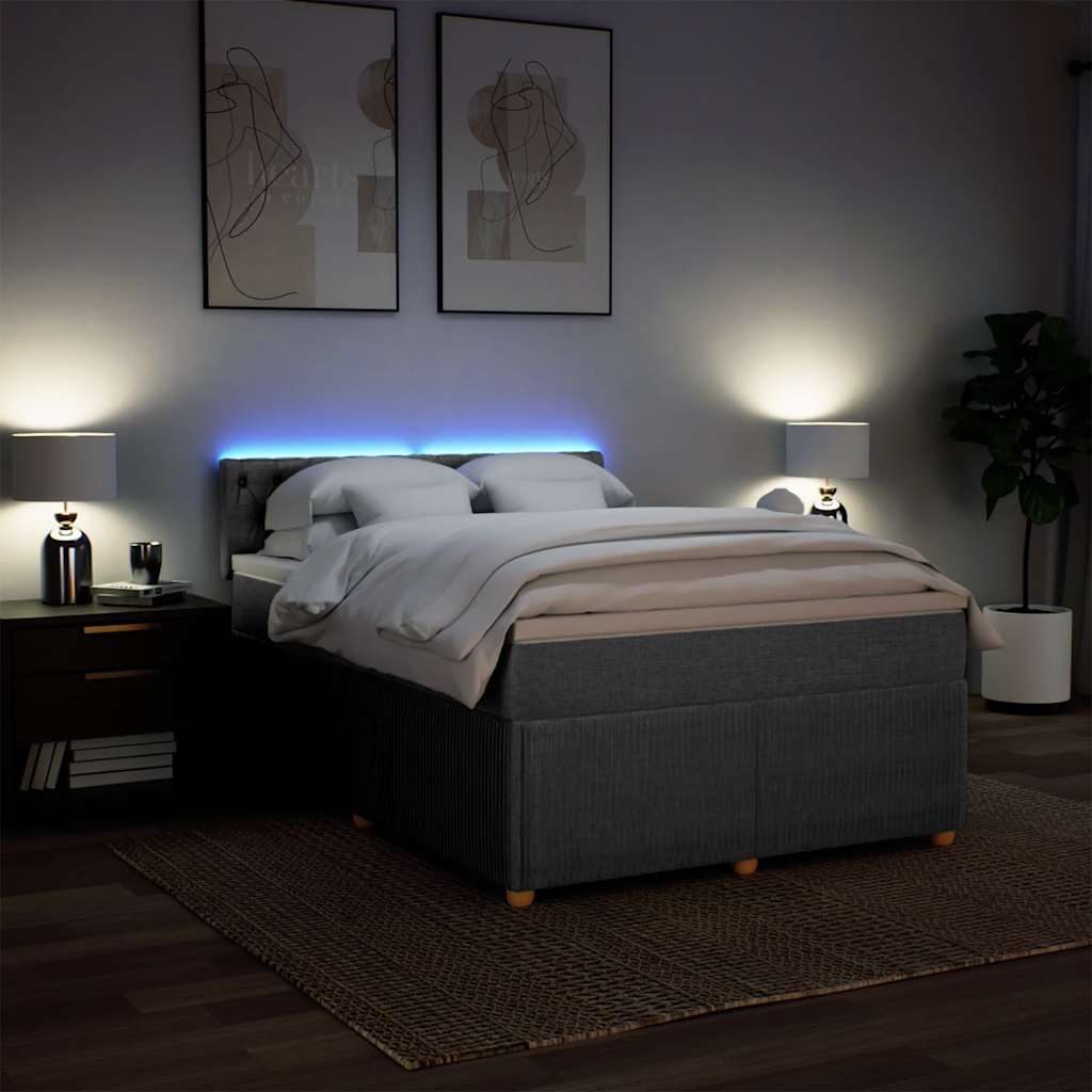 Boxspring met matras stof lichtgrijs 140x190 cm is nu te koop bij PeponiXL, paradijselijk wonen!