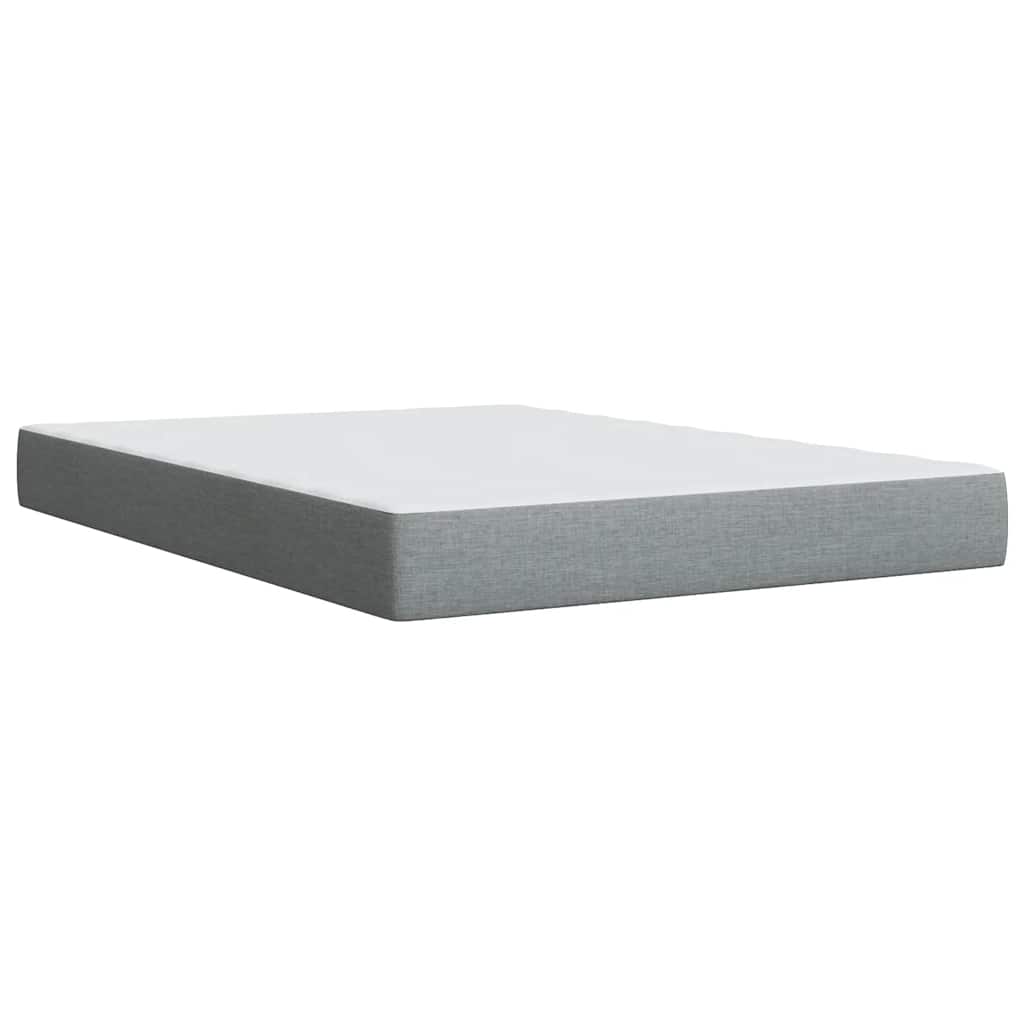 Boxspring met matras stof lichtgrijs 140x190 cm is nu te koop bij PeponiXL, paradijselijk wonen!