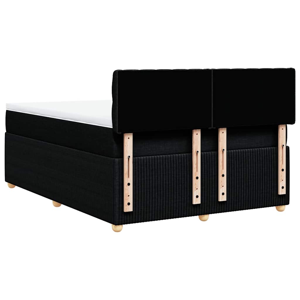 Boxspring met matras stof zwart 140x190 cm is nu te koop bij PeponiXL, paradijselijk wonen!
