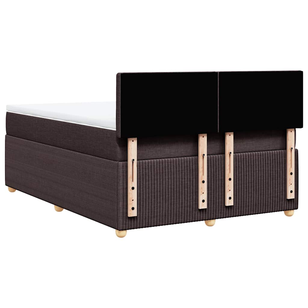 Boxspring met matras stof donkerbruin 140x190 cm is nu te koop bij PeponiXL, paradijselijk wonen!
