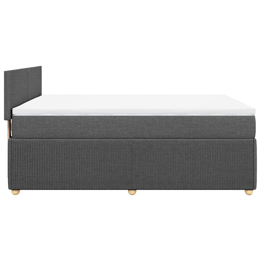 Boxspring met matras stof donkergrijs 140x200 cm is nu te koop bij PeponiXL, paradijselijk wonen!