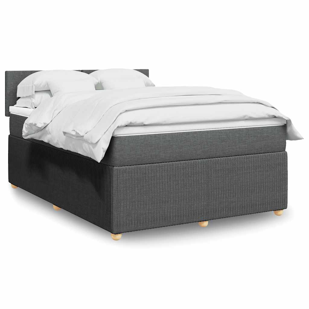 Boxspring met matras stof donkergrijs 140x200 cm is nu te koop bij PeponiXL, paradijselijk wonen!