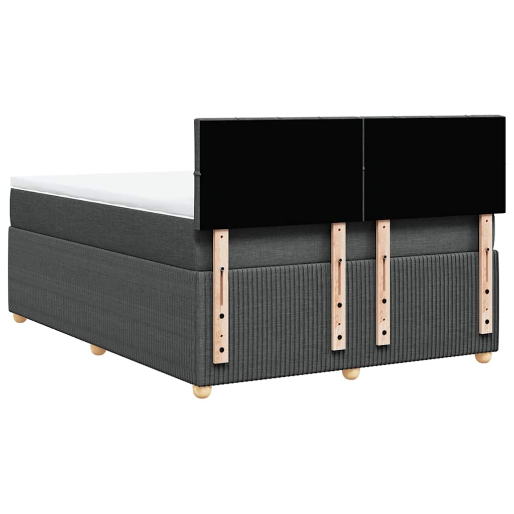 Boxspring met matras stof donkergrijs 140x200 cm is nu te koop bij PeponiXL, paradijselijk wonen!