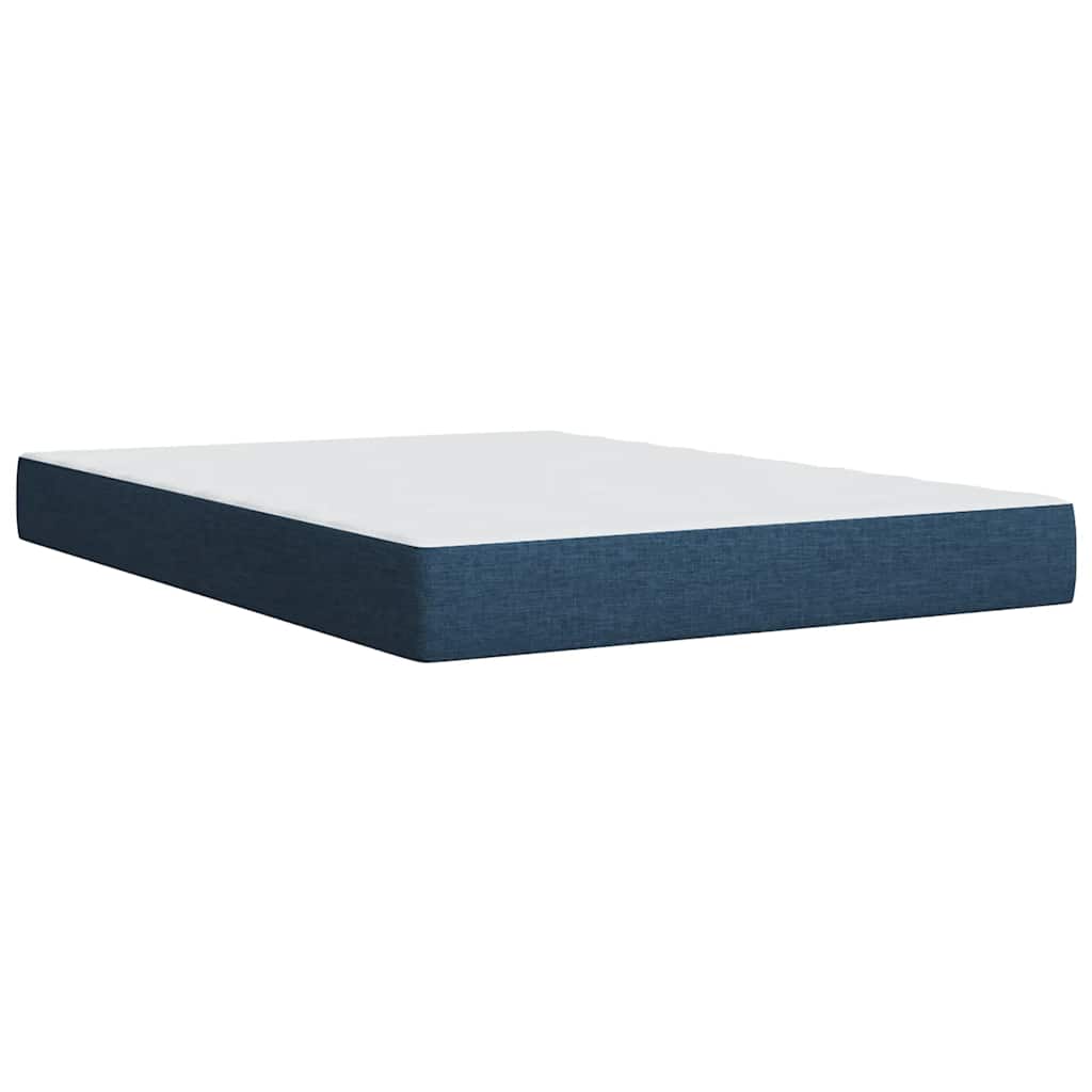 Boxspring met matras stof blauw 160x200 cm is nu te koop bij PeponiXL, paradijselijk wonen!