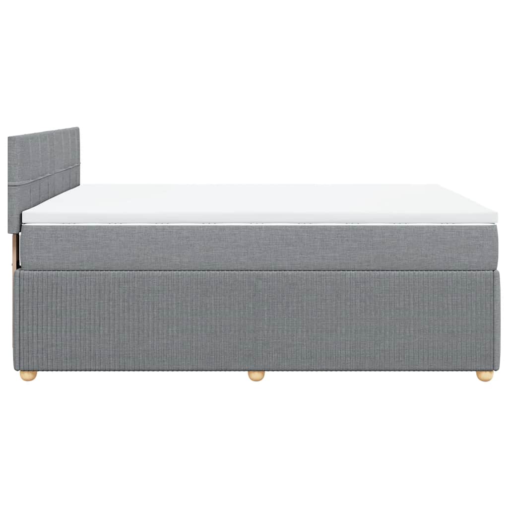 Boxspring met matras stof lichtgrijs 160x200 cm is nu te koop bij PeponiXL, paradijselijk wonen!
