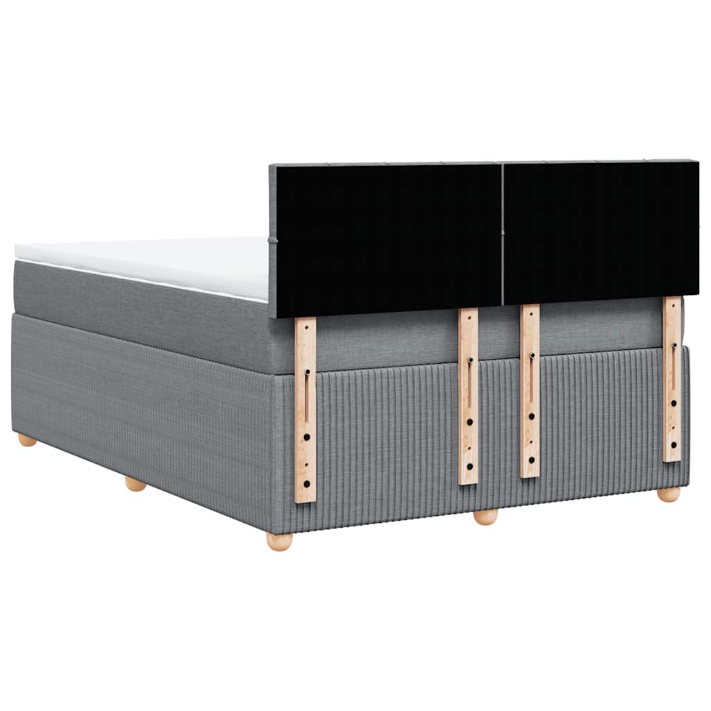 Boxspring met matras stof lichtgrijs 160x200 cm is nu te koop bij PeponiXL, paradijselijk wonen!