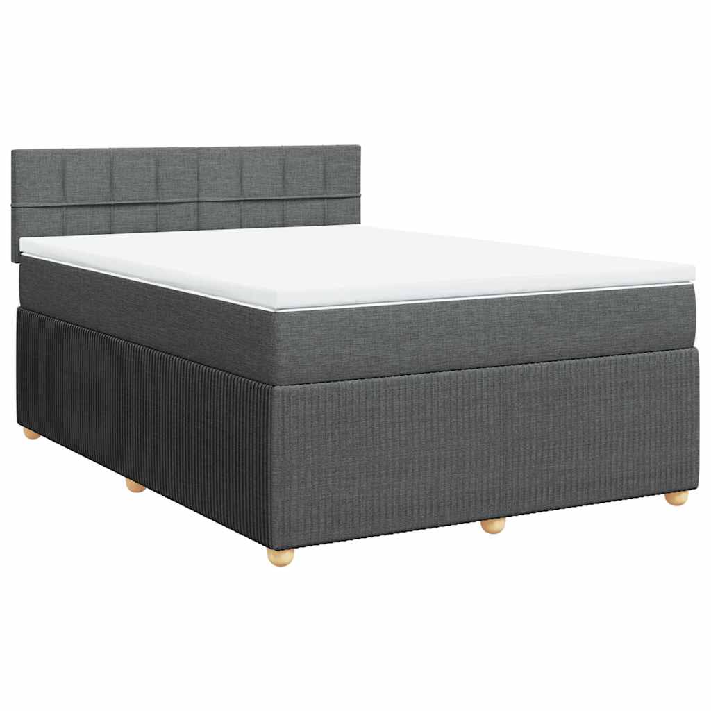 Boxspring met matras stof donkergrijs 160x200 cm is nu te koop bij PeponiXL, paradijselijk wonen!