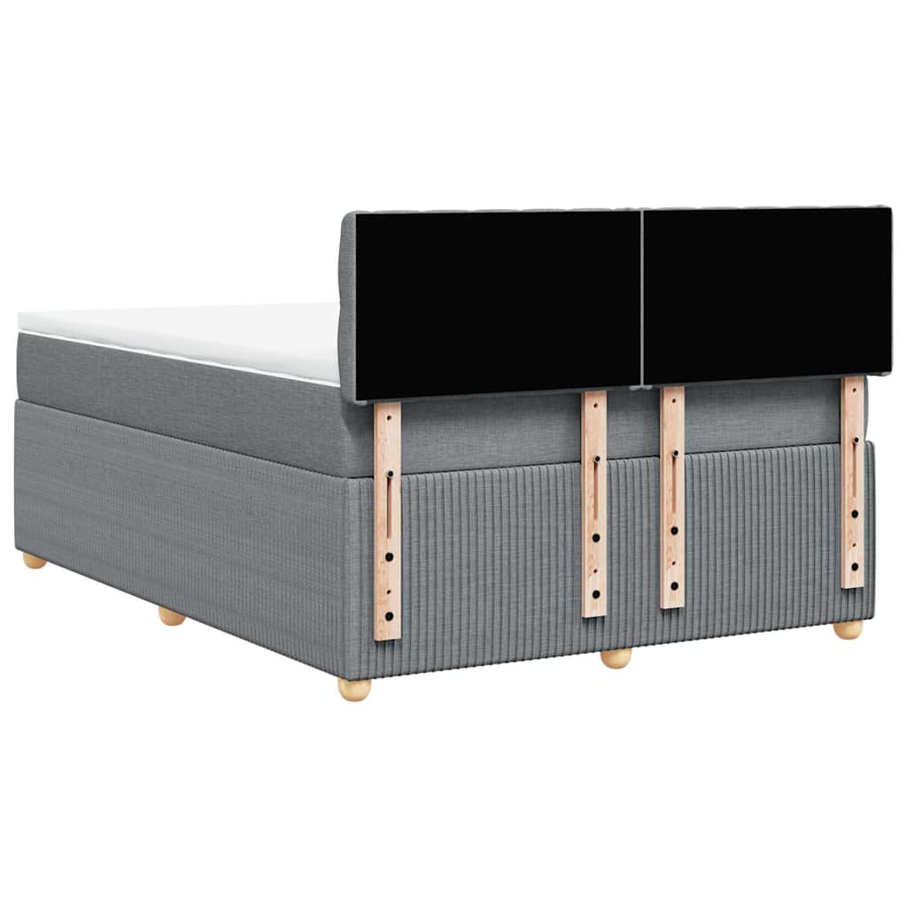Boxspring met matras stof lichtgrijs 160x200 cm is nu te koop bij PeponiXL, paradijselijk wonen!