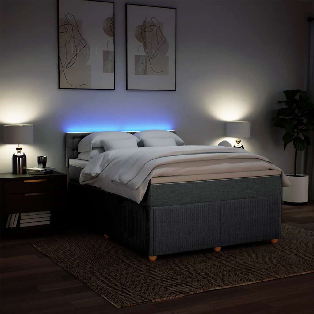 Boxspring met matras stof lichtgrijs 160x200 cm is nu te koop bij PeponiXL, paradijselijk wonen!
