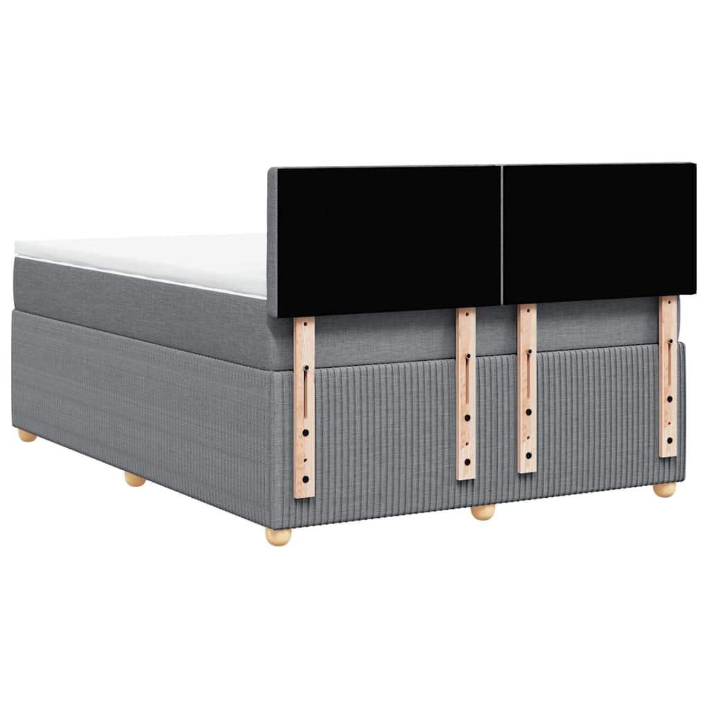Boxspring met matras stof lichtgrijs 160x200 cm is nu te koop bij PeponiXL, paradijselijk wonen!