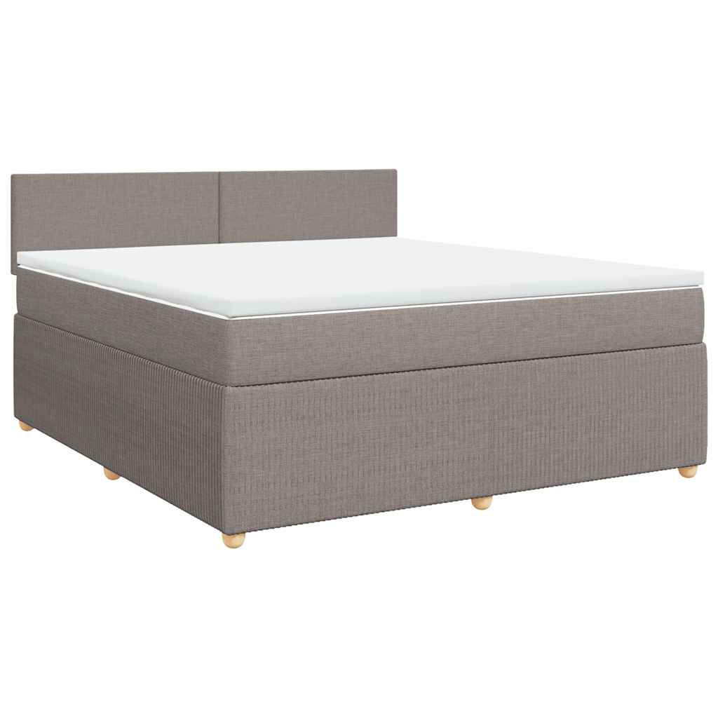 Boxspring met matras stof taupe 180x200 cm is nu te koop bij PeponiXL, paradijselijk wonen!