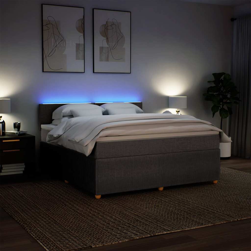 Boxspring met matras stof taupe 180x200 cm is nu te koop bij PeponiXL, paradijselijk wonen!
