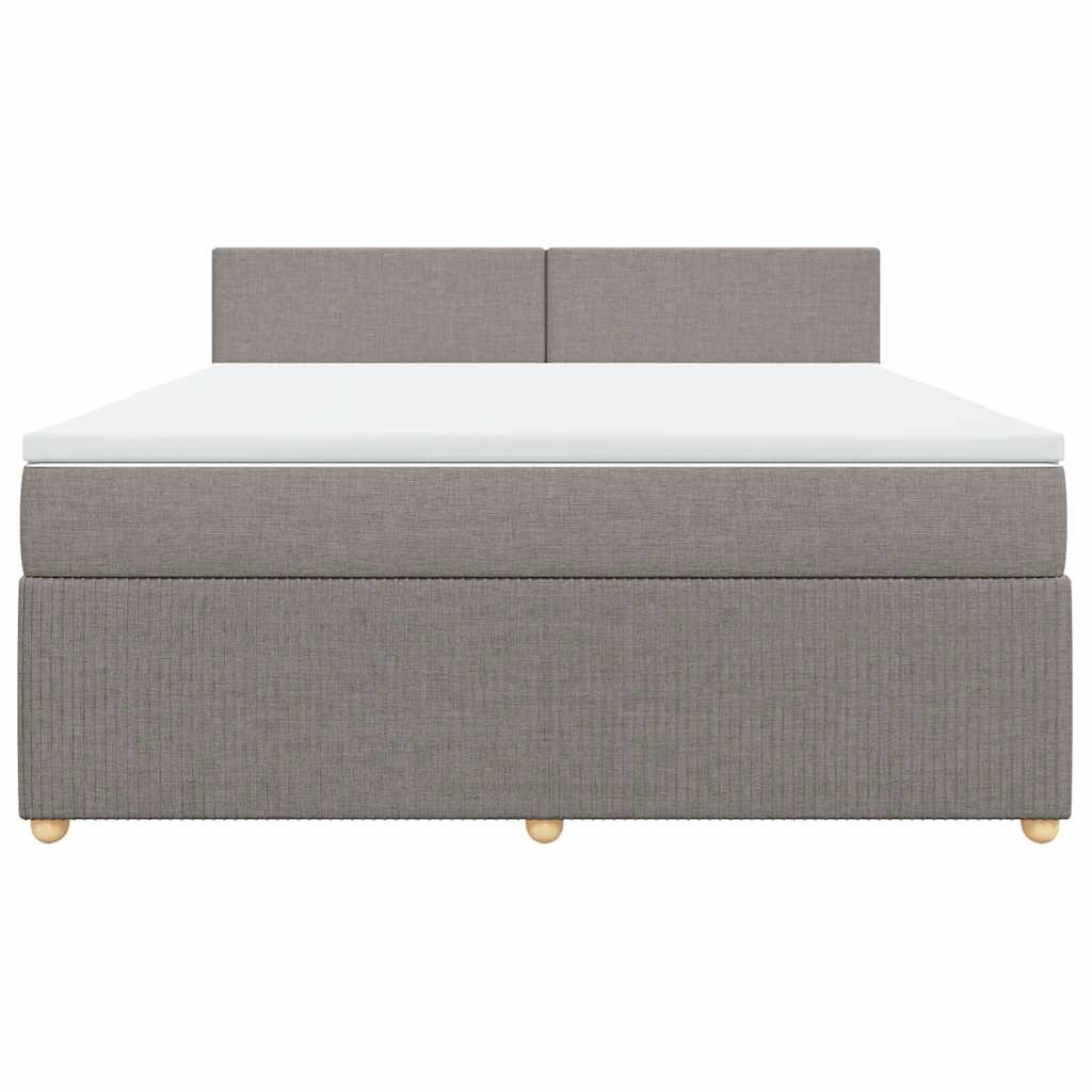 Boxspring met matras stof taupe 180x200 cm is nu te koop bij PeponiXL, paradijselijk wonen!