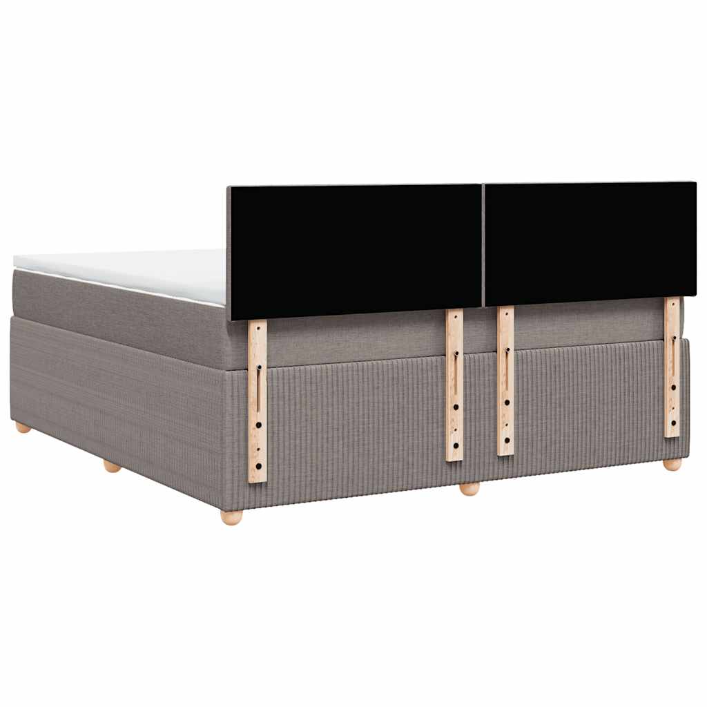 Boxspring met matras stof taupe 180x200 cm is nu te koop bij PeponiXL, paradijselijk wonen!