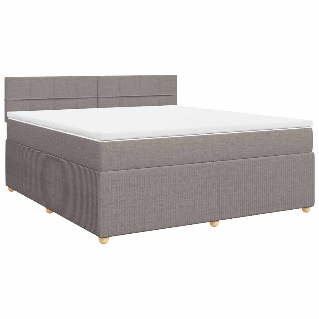 Boxspring met matras stof taupe 180x200 cm is nu te koop bij PeponiXL, paradijselijk wonen!