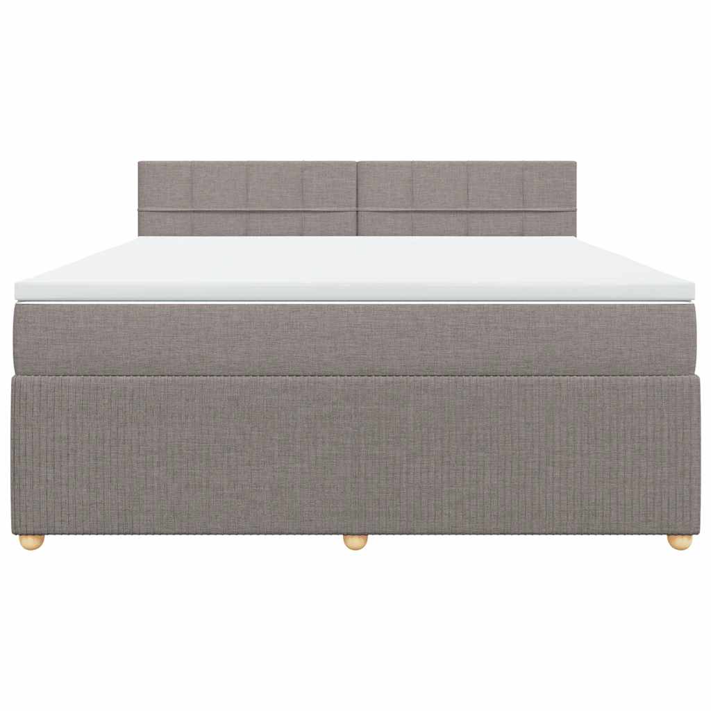 Boxspring met matras stof taupe 180x200 cm is nu te koop bij PeponiXL, paradijselijk wonen!