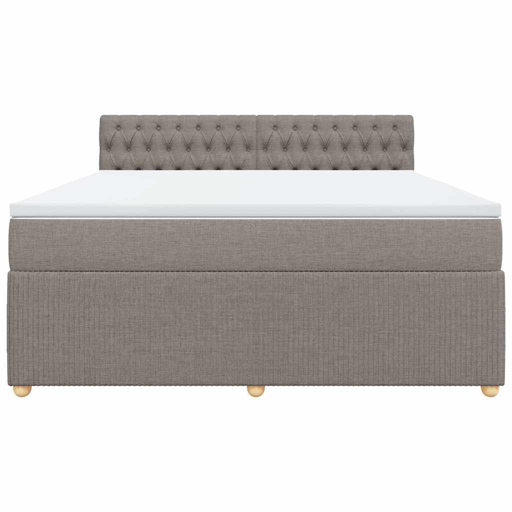 Boxspring met matras stof taupe 180x200 cm is nu te koop bij PeponiXL, paradijselijk wonen!