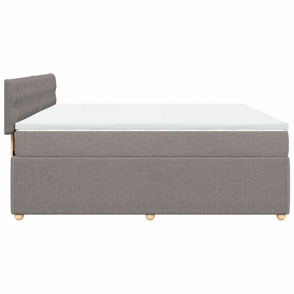 Boxspring met matras stof taupe 180x200 cm is nu te koop bij PeponiXL, paradijselijk wonen!