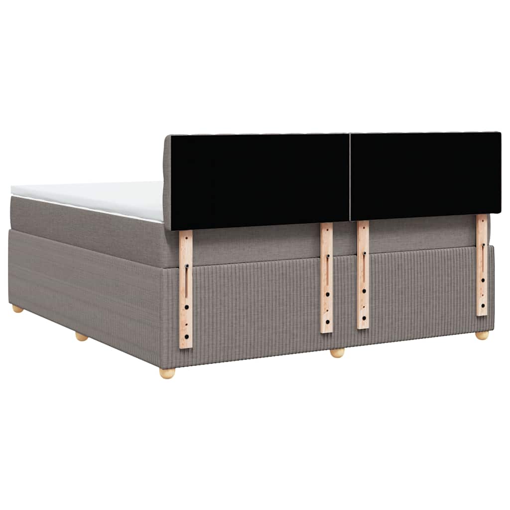 Boxspring met matras stof taupe 180x200 cm is nu te koop bij PeponiXL, paradijselijk wonen!