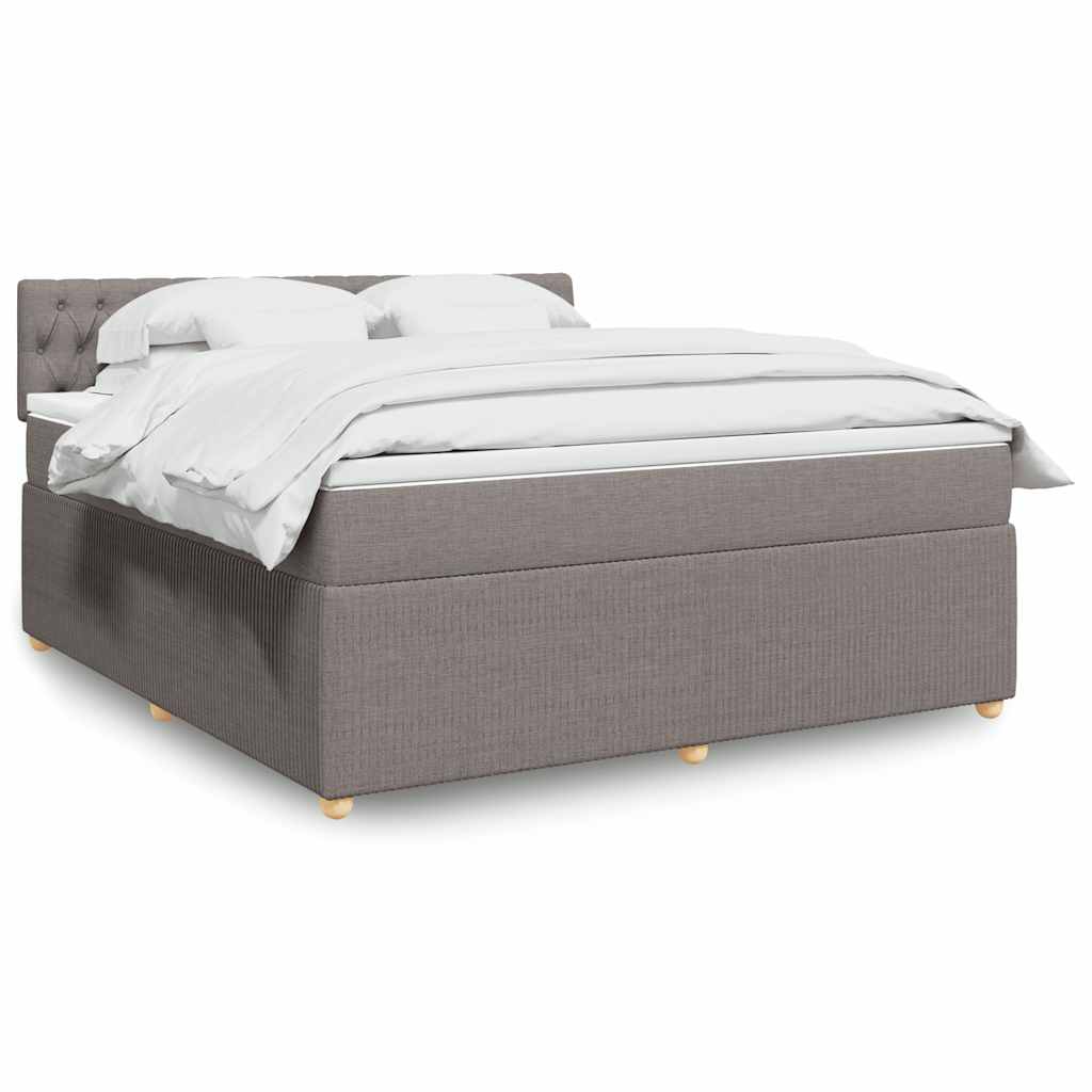 Boxspring met matras stof taupe 180x200 cm is nu te koop bij PeponiXL, paradijselijk wonen!