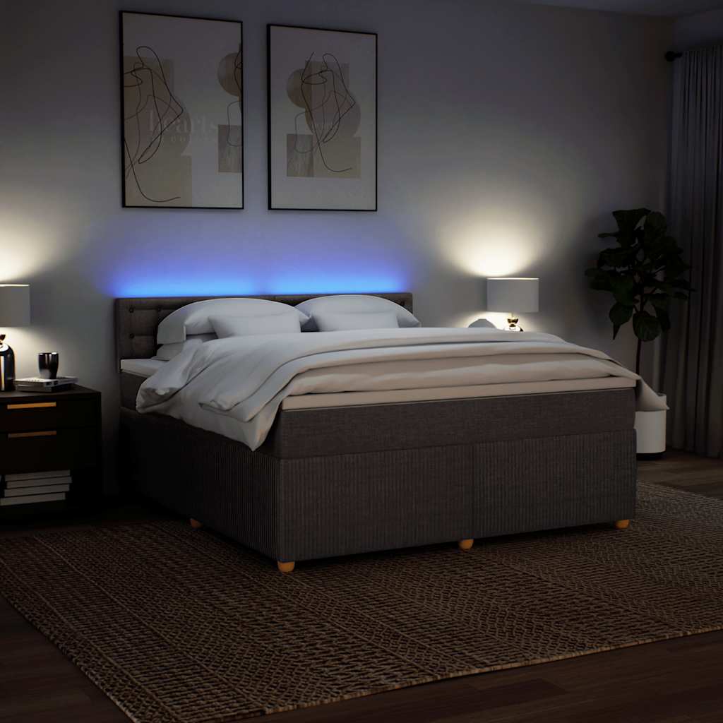 Boxspring met matras stof taupe 180x200 cm is nu te koop bij PeponiXL, paradijselijk wonen!