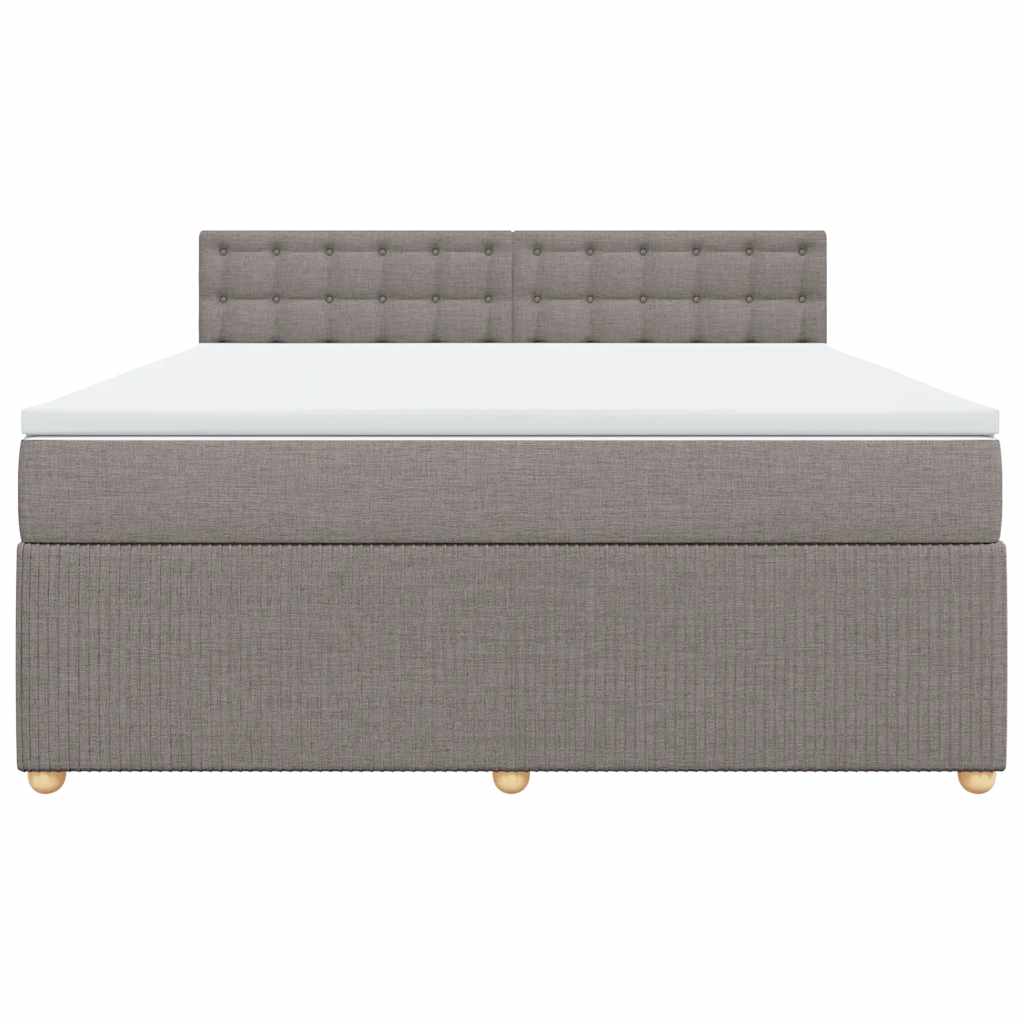 Boxspring met matras stof taupe 180x200 cm is nu te koop bij PeponiXL, paradijselijk wonen!