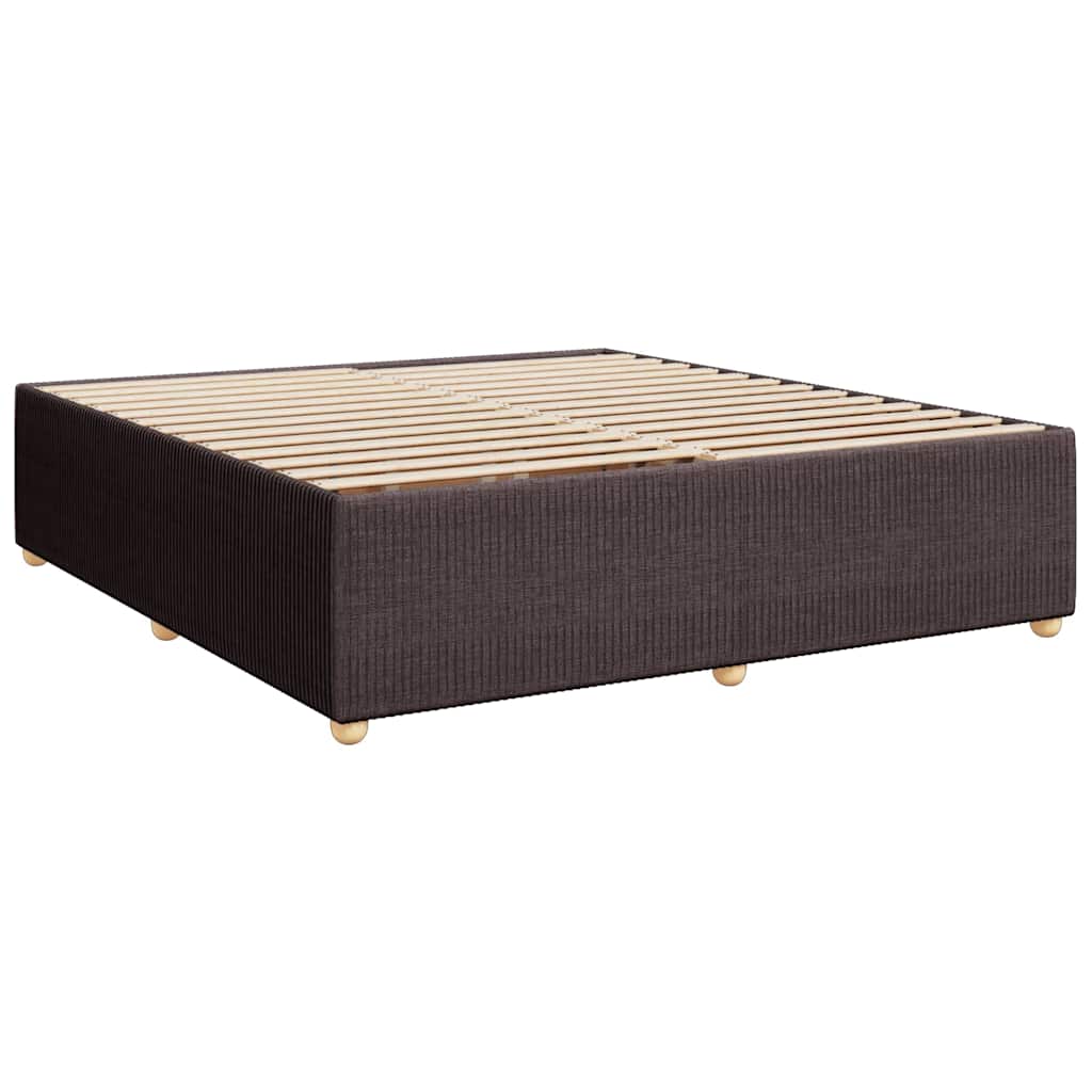 Boxspring met matras stof donkerbruin 200x200 cm is nu te koop bij PeponiXL, paradijselijk wonen!