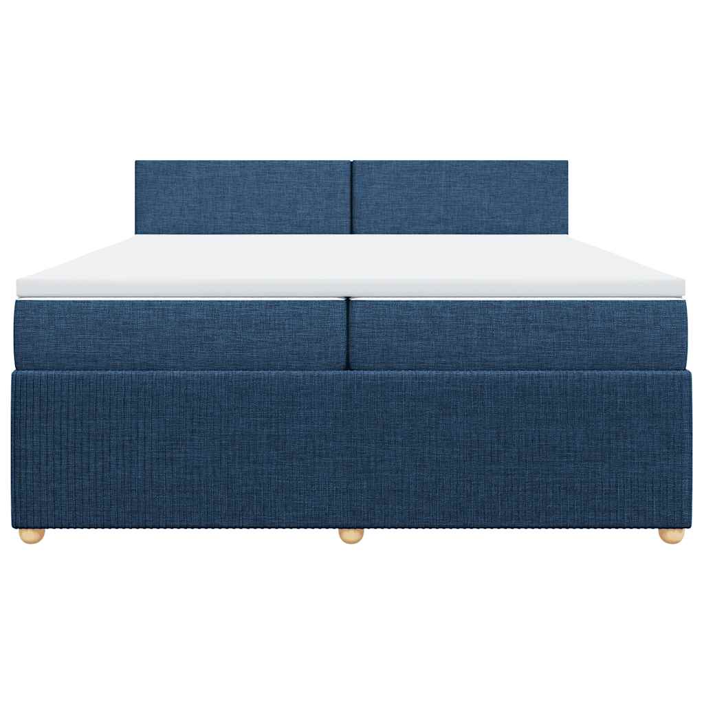 Boxspring met matras stof blauw 200x200 cm is nu te koop bij PeponiXL, paradijselijk wonen!