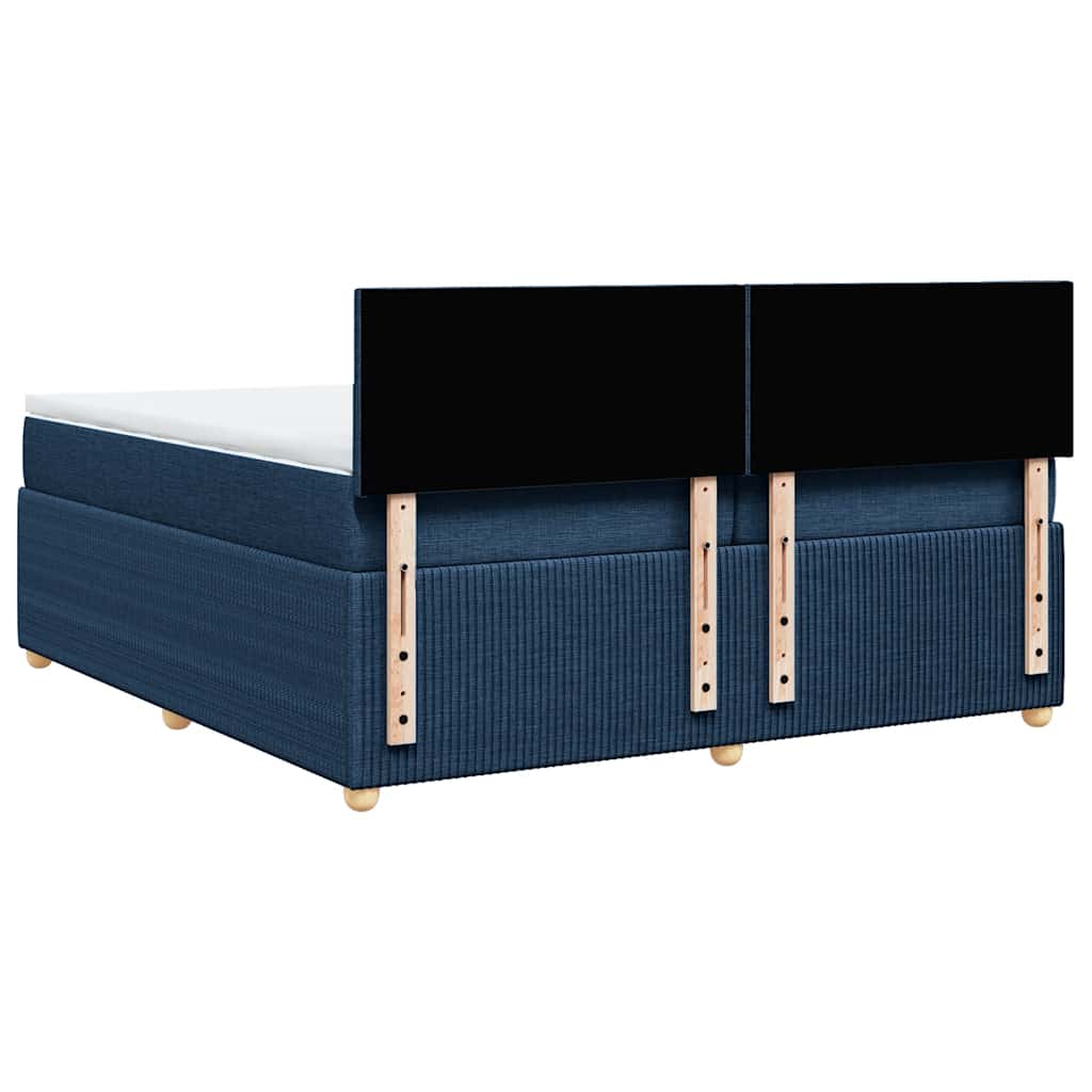 Boxspring met matras stof blauw 200x200 cm is nu te koop bij PeponiXL, paradijselijk wonen!