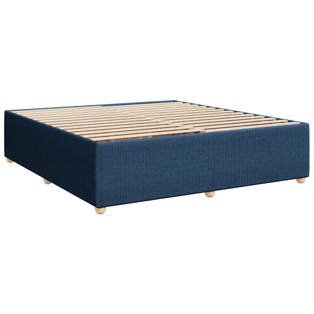 Boxspring met matras stof blauw 200x200 cm is nu te koop bij PeponiXL, paradijselijk wonen!