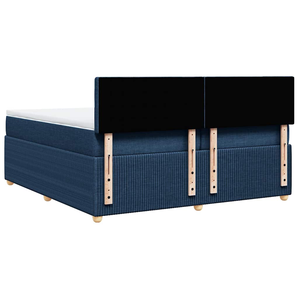 Boxspring met matras stof blauw 200x200 cm is nu te koop bij PeponiXL, paradijselijk wonen!