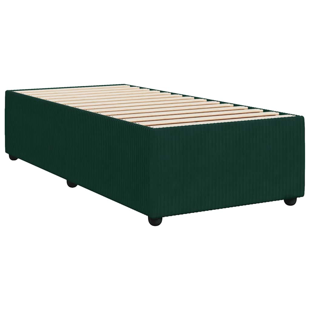 Boxspring met matras fluweel donkergroen 90x190 cm is nu te koop bij PeponiXL, paradijselijk wonen!