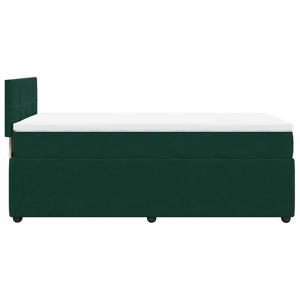 Boxspring met matras fluweel donkergroen 90x190 cm is nu te koop bij PeponiXL, paradijselijk wonen!