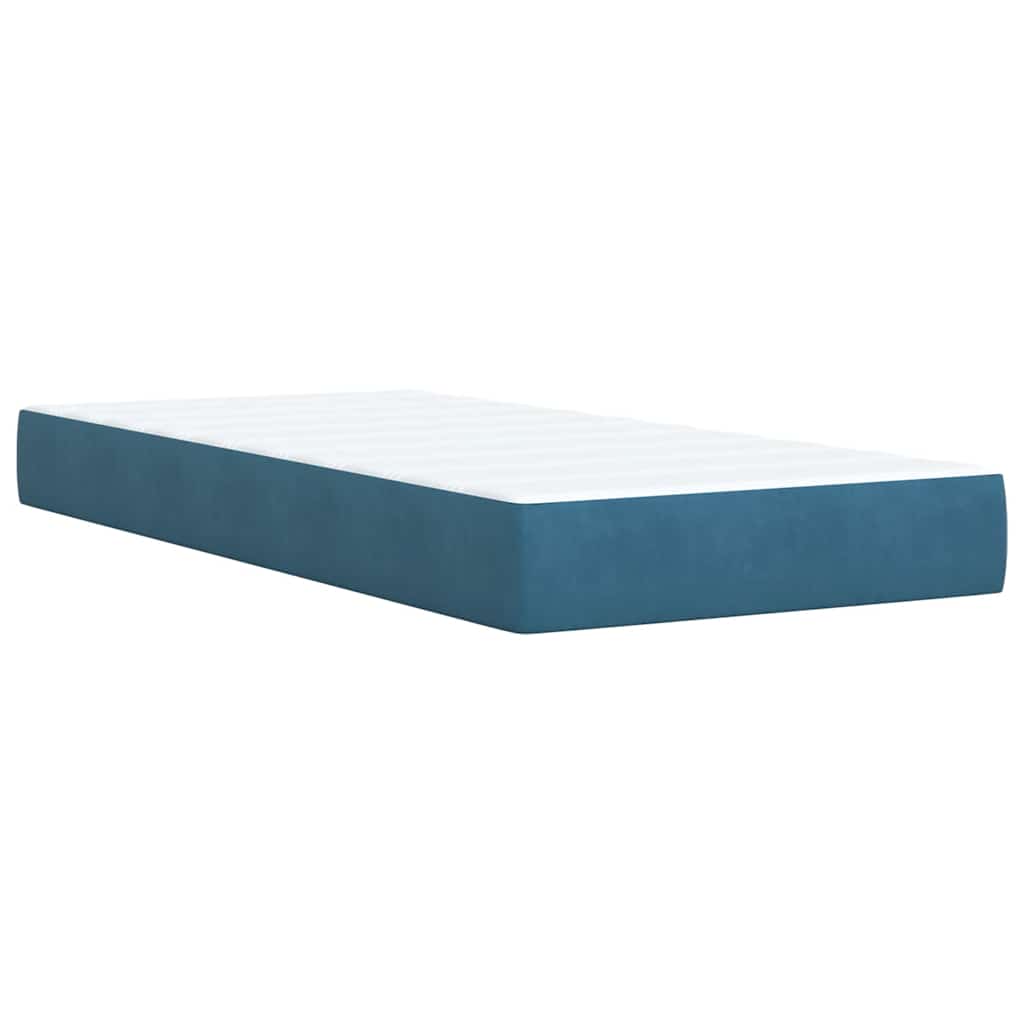 Boxspring met matras fluweel blauw 90x200 cm is nu te koop bij PeponiXL, paradijselijk wonen!