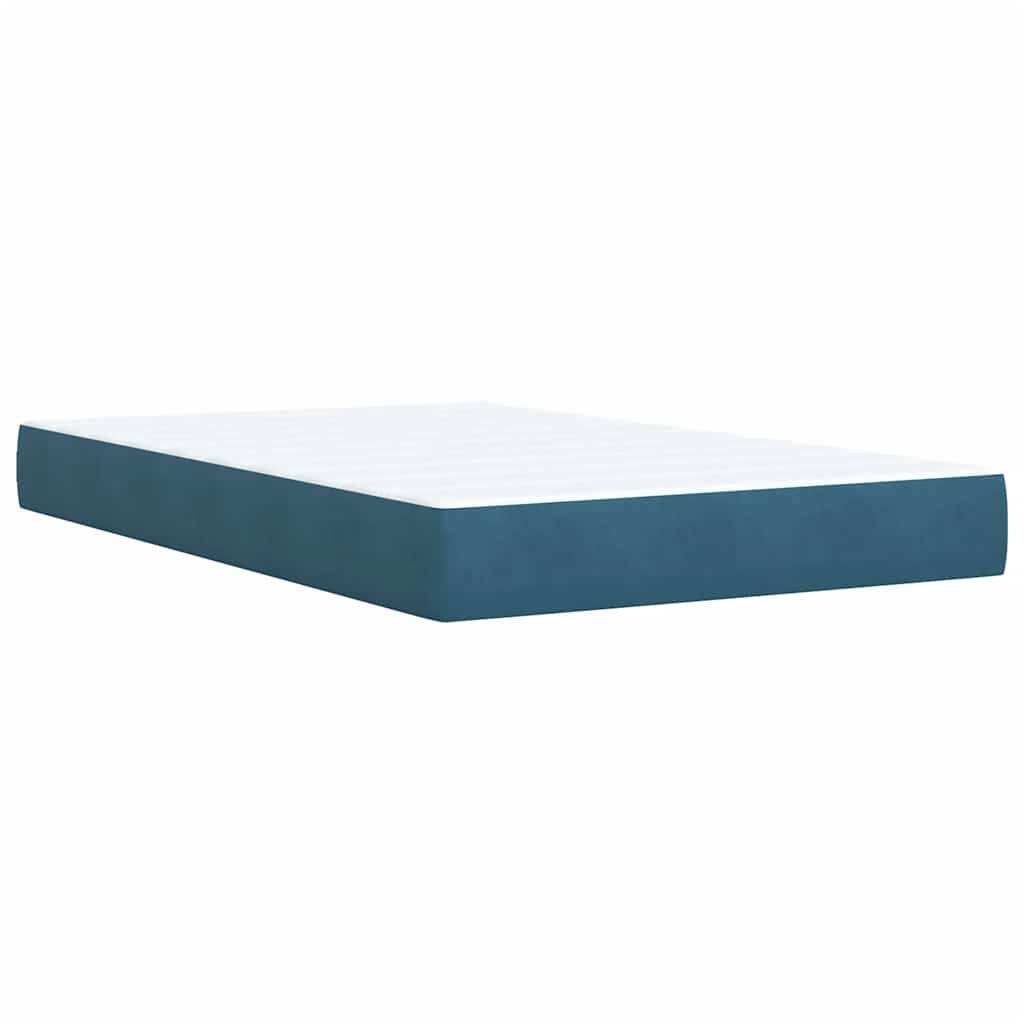 Boxspring met matras fluweel blauw 120x190 cm is nu te koop bij PeponiXL, paradijselijk wonen!