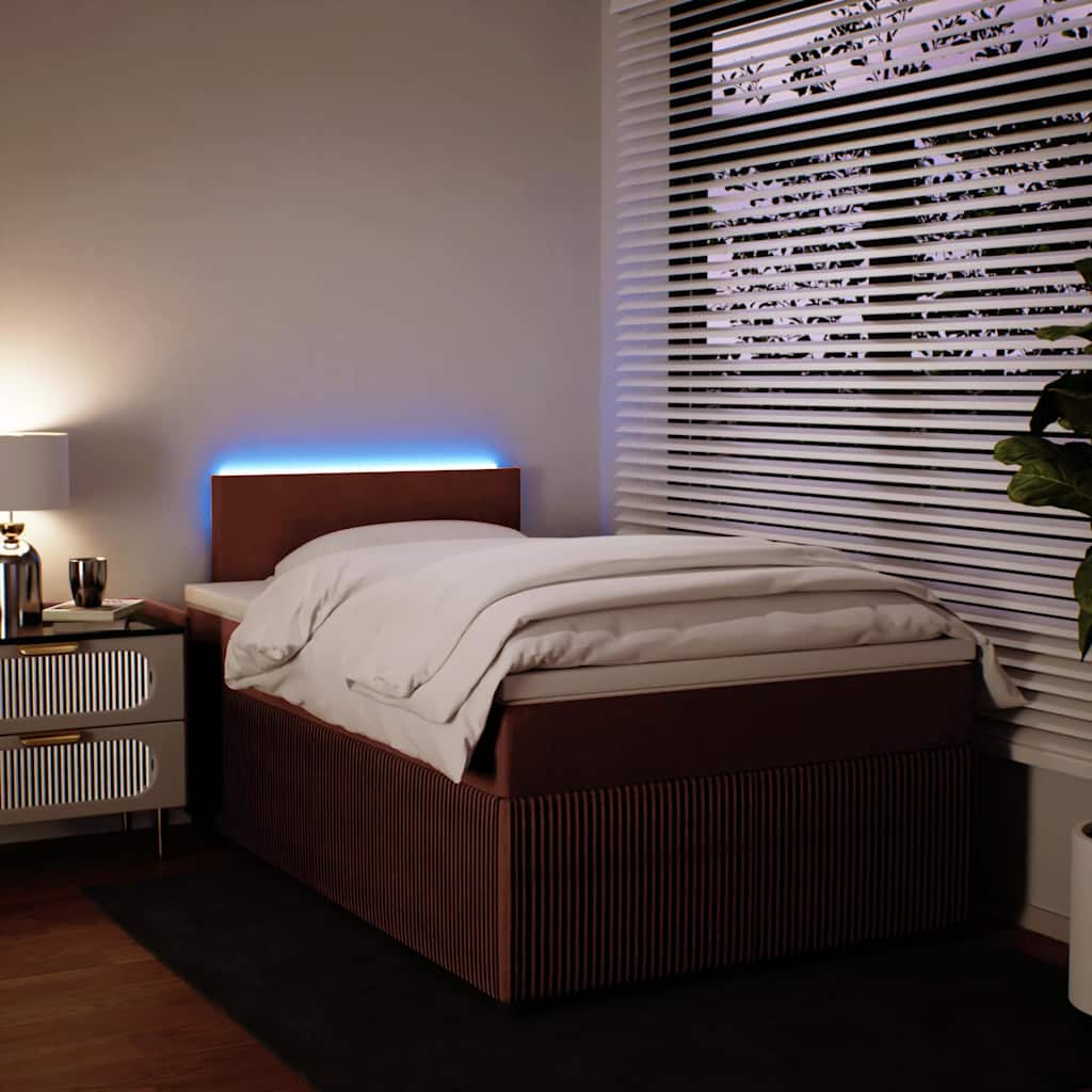 Boxspring met matras fluweel roze 120x200 cm is nu te koop bij PeponiXL, paradijselijk wonen!