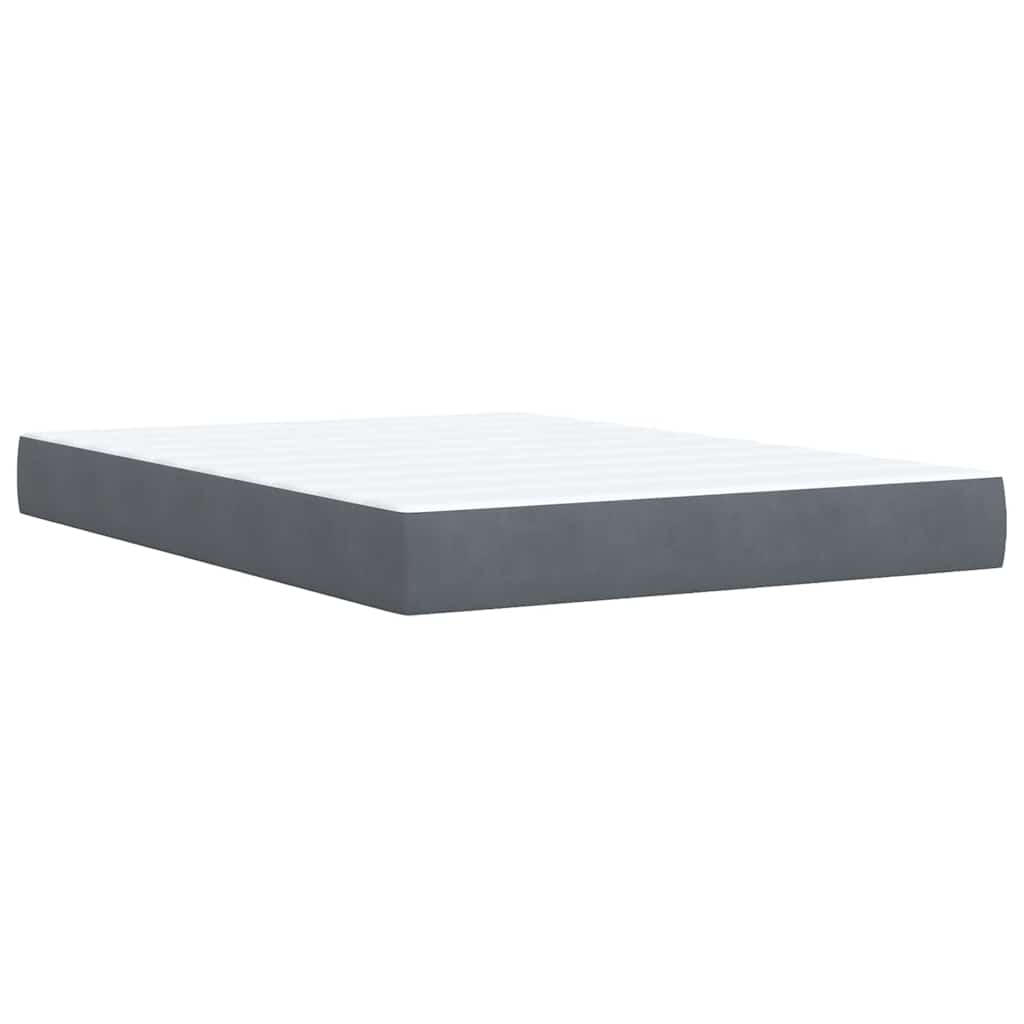 Boxspring met matras fluweel donkergrijs 140x200 cm is nu te koop bij PeponiXL, paradijselijk wonen!