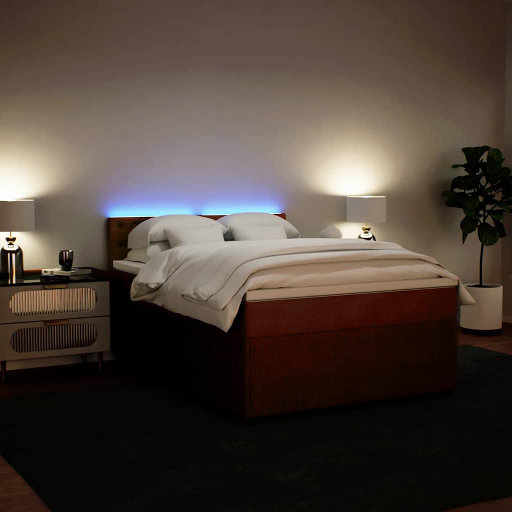 Boxspring met matras fluweel roze 160x200 cm is nu te koop bij PeponiXL, paradijselijk wonen!