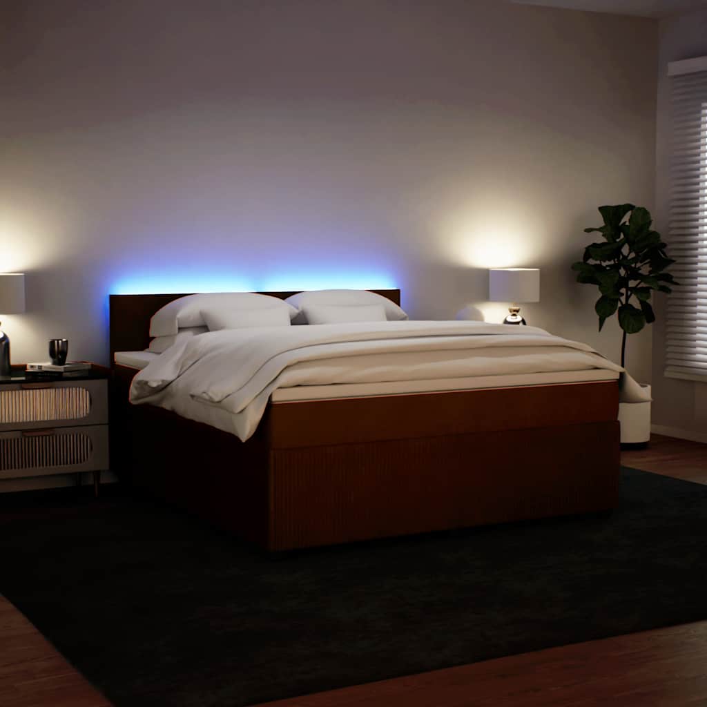 Boxspring met matras fluweel roze 180x200 cm is nu te koop bij PeponiXL, paradijselijk wonen!