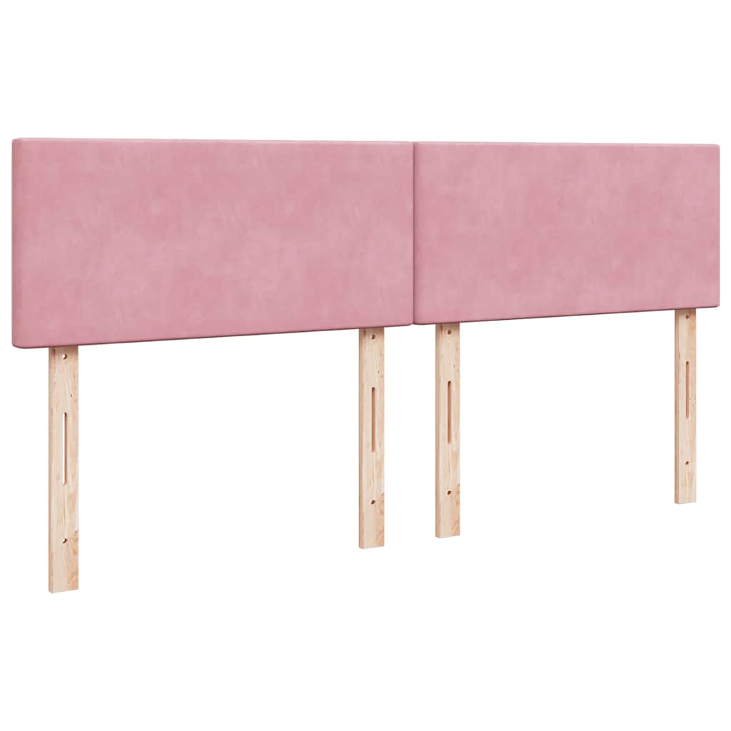 Boxspring met matras fluweel roze 180x200 cm is nu te koop bij PeponiXL, paradijselijk wonen!